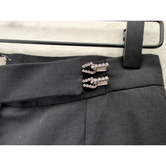 Lanvin Wool Blend Diamond Hook Closure Women's Pants Size 36/6 Made In Slovakia - Picture 9 of 16